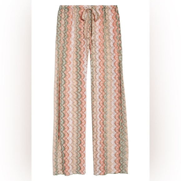 Becca swim crochet side slit pants size small - Picture 2 of 13